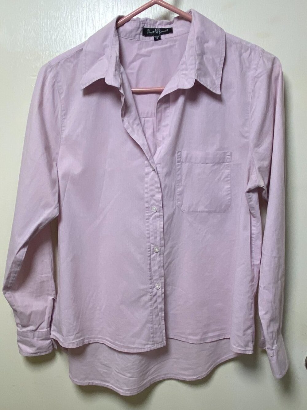 Velvet Heart Women's Pink Button Front Cotton Shirt Size Small
